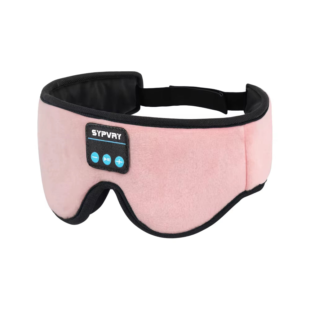 DreamTune 3D Bluetooth Sleep Mask in pink, designed for comfort and sound for better sleep.