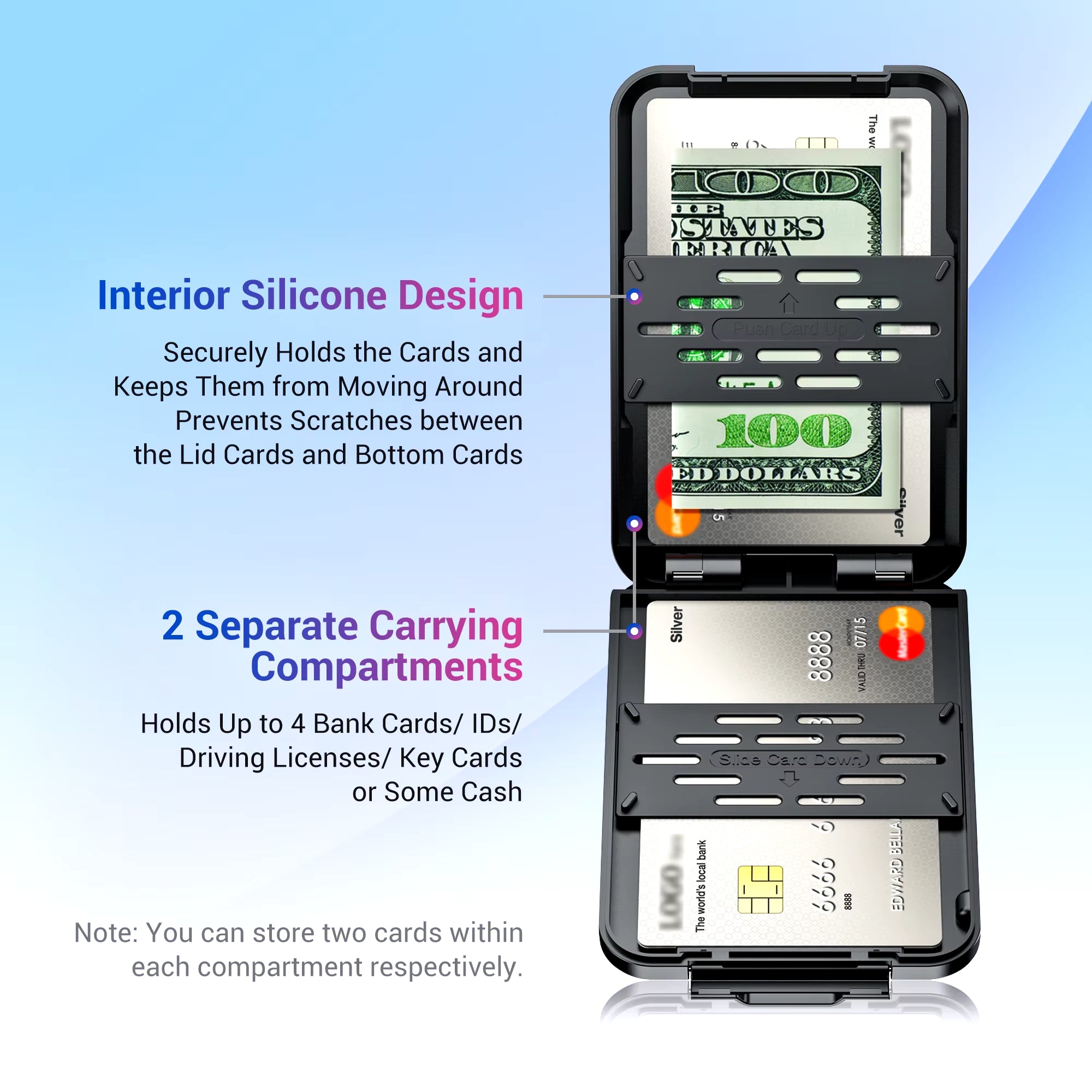 Magnetic Wallet &amp;Card Holder with RFID Blocking Function for Iphone 17 16 15 14 Pro/ Pro Max/13 Pro Max/13 12 Pro Magsafe Wallet