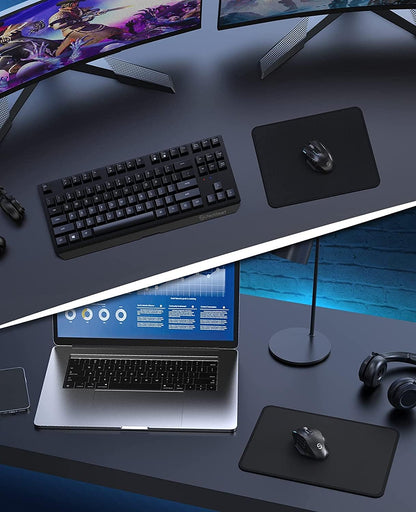 Mouse Pad,  Computer Mouse Pad with Stitched Edges, Washable Mouse Mat with Superior Micro-Weave Cloth, Gaming Mouse Pad for Office &amp; Home, Non-Slip Rubber Base, Black