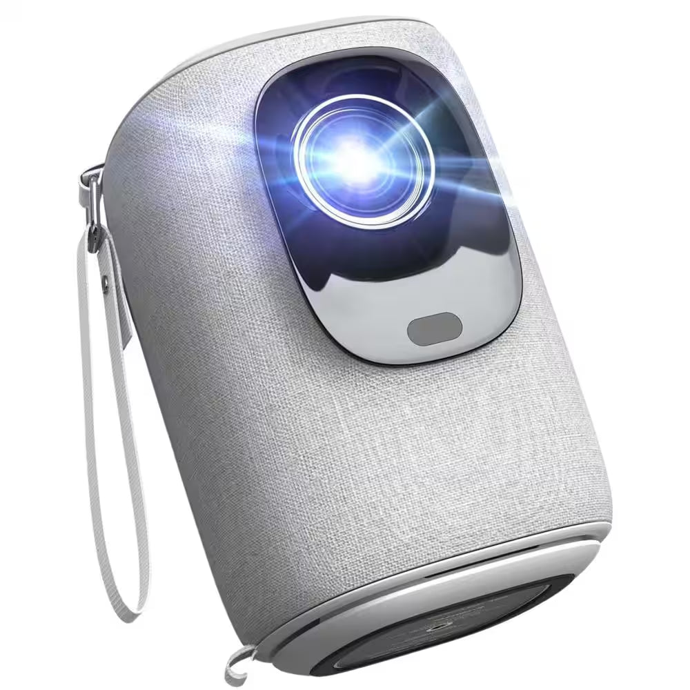 1920 X 1080 Full HD Wifi Bluetooth Mini Portable Projector with 9000-Lumens Handheld &amp; Compatible HDMI USB, Audio Port