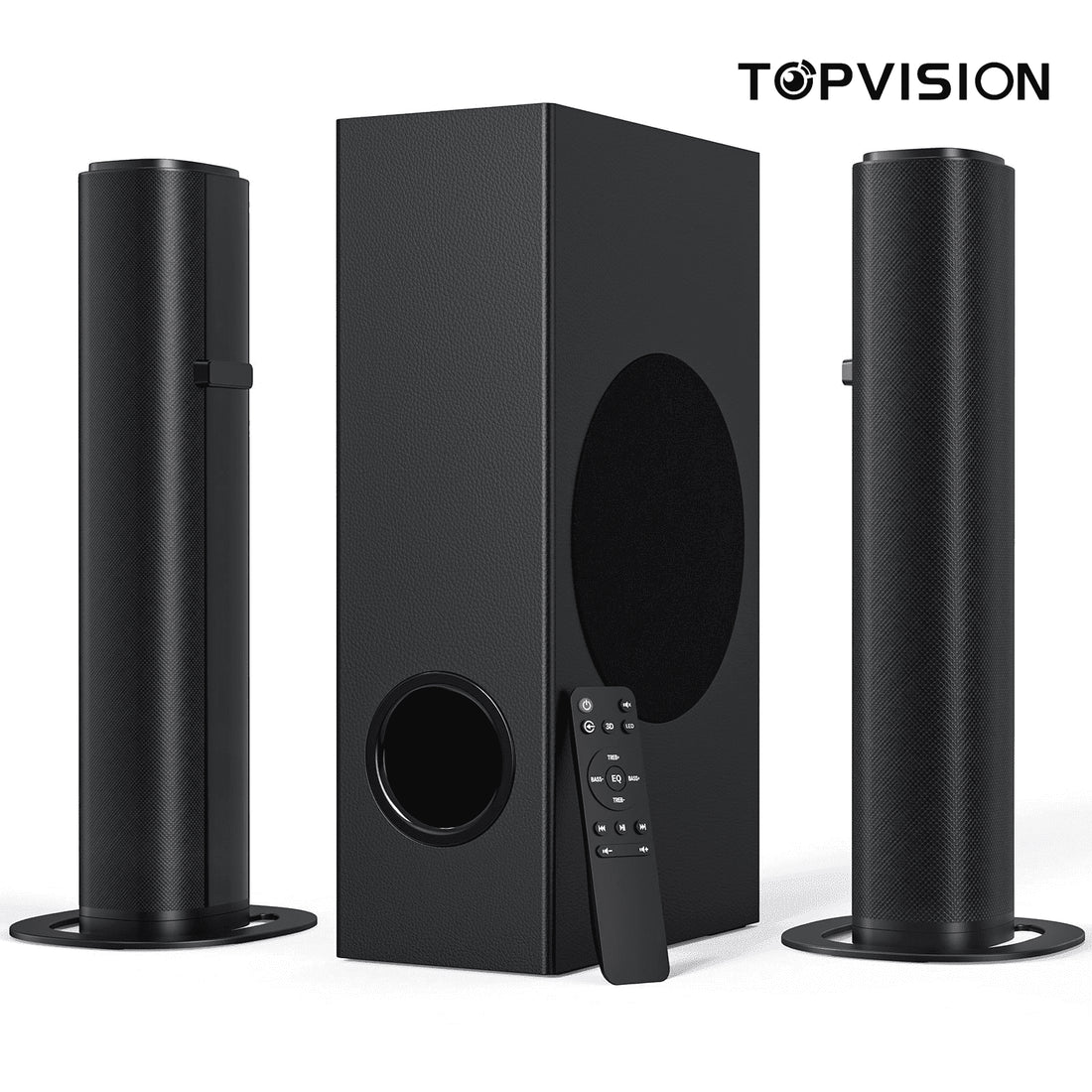 4.1Ch Sound Bar with Subwoofer, 120W Separable Sound Bar for TV, 2-In-1 Detachable Sound Bar with Usb/Aux/Coaxial/Optical/Hdmi/Bluetooth