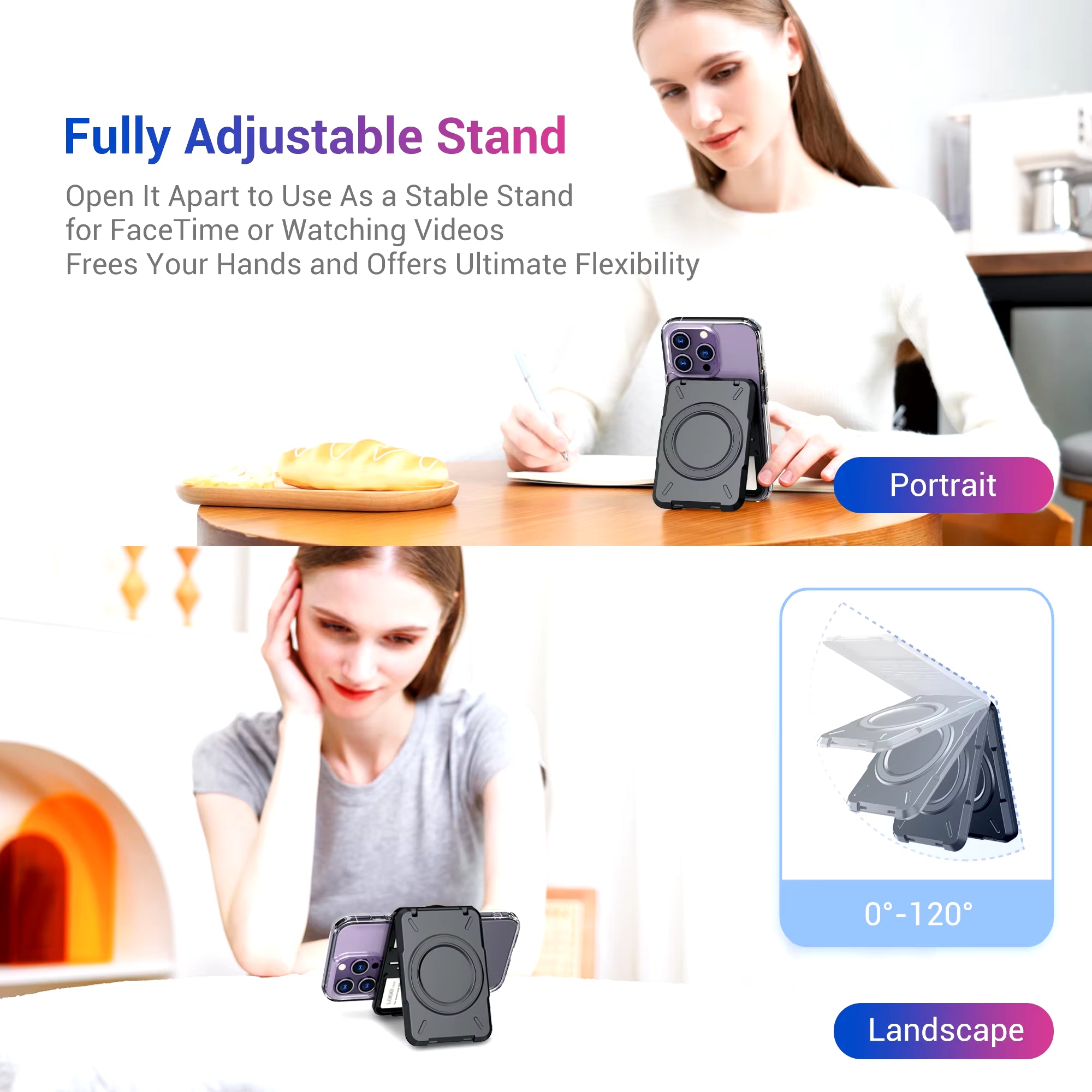 Magnetic Wallet &amp;Card Holder with RFID Blocking Function for Iphone 17 16 15 14 Pro/ Pro Max/13 Pro Max/13 12 Pro Magsafe Wallet